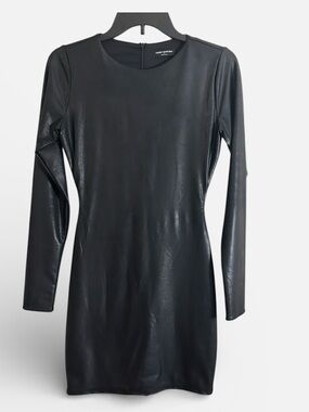Naked Wardrobe Faux Leather Dress